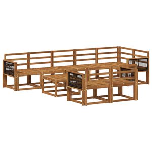 vidaXL Outdoor Sofa Set 9 pcs Natural Solid Acacia Wood