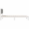 vidaXL Bed Frame with Headboard Light Grey 80 x 190 cm Solid Pine Wood
