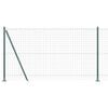 vidaXL Euro Fence with Concrete Base 10 x 1.2 m PVC-Coated Steel Green