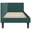 vidaXL Corner Bed Frame Dark Green 80 cm x 200 cm Velvet
