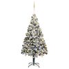 vidaXL Artificial Christmas Tree with 300 LEDs with Stand White 180 cm