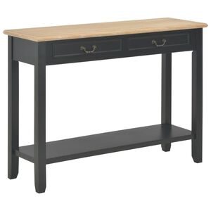 vidaXL Console Table Black 110x35x80 cm Wood