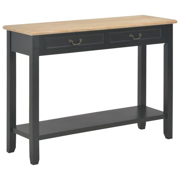 vidaXL Console Table Black 110x35x80 cm Wood