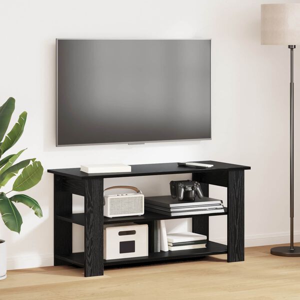 vidaXL TV stand Black Oak 100 x 40 x 50 cm
