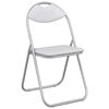 vidaXL Folding Chair 8 pcs Faux Leather White and Grey