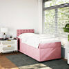 vidaXL Box Spring Bed with Mattress Pink 90x200 cm Velvet