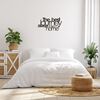 Homemania Wall Decoration Words 70x40 cm Steel Black