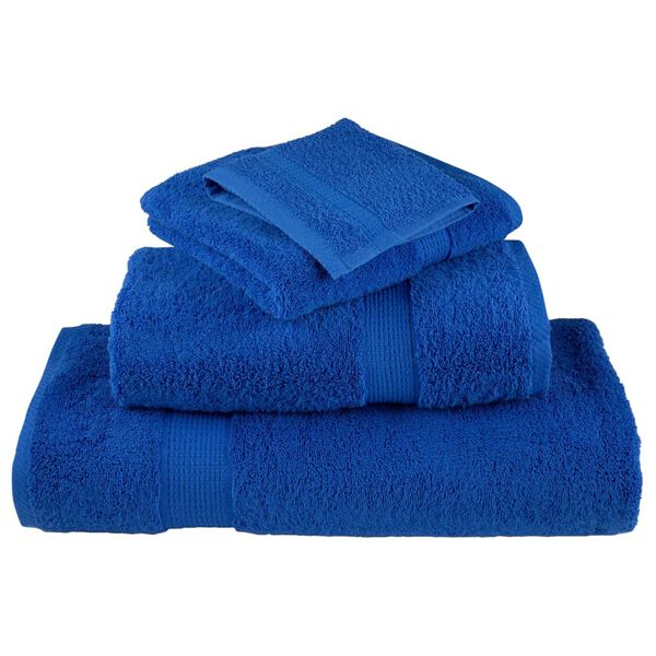 vidaXL Premium Bath Towels "SOLUND" 2 pcs Blue 100x150 cm 600 gsm