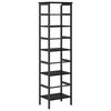 vidaXL Bookshelf Black Oak 40 x 29.5 x 149 cm Engineered Wood