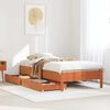 vidaXL Bed Frame without Mattress Wax Brown 90x190 cm Single Solid Wood Pine