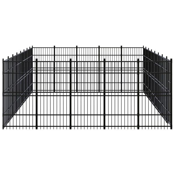 vidaXL Outdoor Dog Kennel Steel 36.86 m&sup2;