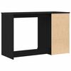 vidaXL Desk with Drawer Black Oak 50 x 115 x 75 cm Engineered Wood