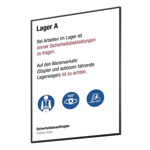 MOEDEL Info Sign A4 Black