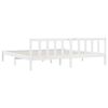 vidaXL Bed Frame without Mattress White Solid Wood 200x200 cm
