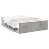 vidaXL Bed Frame with Drawers without Mattress Concrete Grey 135x190cm