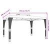 vidaXL Gazebo with Double Roof Cream 3.98x2.98 m Steel