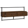 vidaXL TV Cabinet Wall-mounted Brown Oak 100.5x30x51 cm Engineered Wood