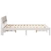 vidaXL Bed Frame with Headboard White 120 x 200 cm Solid Pine Wood