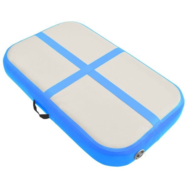 vidaXL Inflatable Gymnastics Mat with Pump 60x100x20 cm PVC Blue