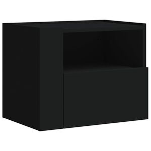 vidaXL Wall-mounted Bedside Cabinet Black 45x30x35 cm