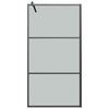 vidaXL Walk-in Shower Wall 115x195cm Dark ESG Glass Black