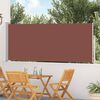 vidaXL Patio Retractable Side Awning 120x500 cm Brown