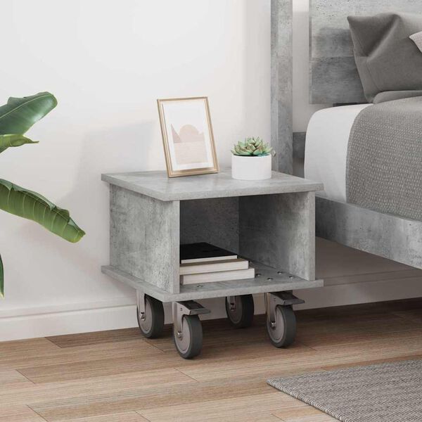 vidaXL TV Stand Concrete Grey 37 x 35 x 35 cm Engineered Wood