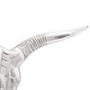 vidaXL Bull Skull Silver 49 x 10 x 36 cm Aluminium