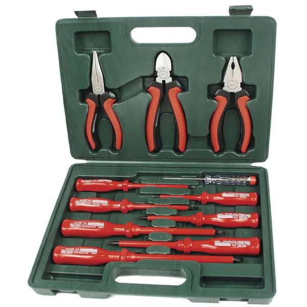Br&uuml;der Mannesmann 11 Piece VDE Screwdriver and Pliers Set 11240