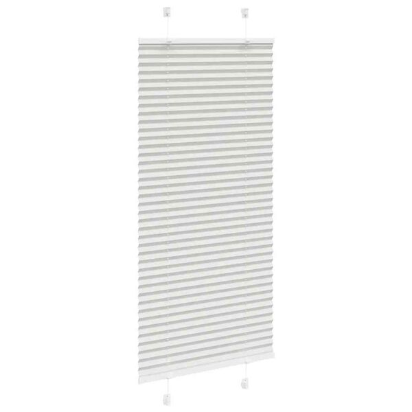 vidaXL Pleated Blind Light Grey 55x150 cm Fabric Width 54.4 cm Polyester