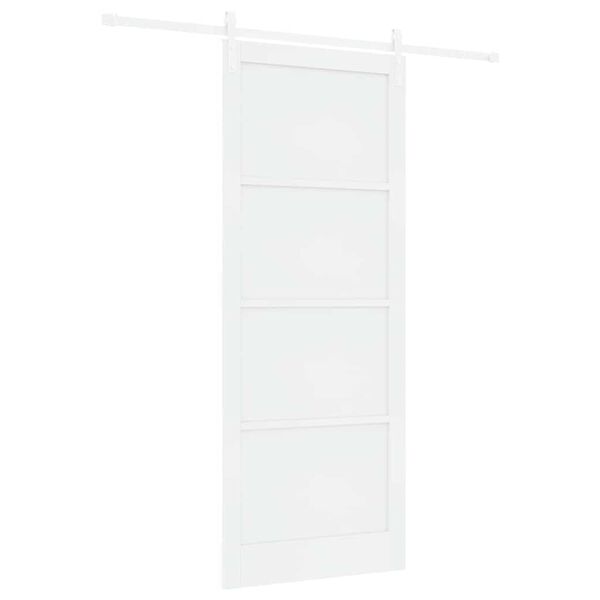 vidaXL Sliding Door White 93 x 232 cm Solid Pine Wood