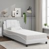 vidaXL Bed Frame without Mattress "Zadar" White 100x200 cm Faux Leather
