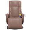 vidaXL Massage Recliner Chair with Footrest Brown Faux Leather