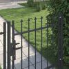 vidaXL Fence Gate Grey 100 x 100 cm Powder coated steel