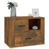 vidaXL Bedside Cabinet Smoked Oak 60x36x45 cm Engineered Wood