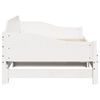 vidaXL Daybed with Trundle without Mattress White 90x200 cm Solid Wood
