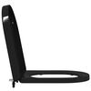 vidaXL Toilet Seat Adjustable Black 48 x 36.5 x 4.5 cm Polypropylene