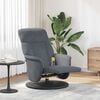 vidaXL Massage Recliner Chair Dark Grey 91 x 71 x 105 cm Velvet