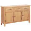 vidaXL Sideboard Brown 112 x 33.5 x 70 cm Solid oak wood