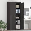 vidaXL Storage Cabinet 2 pcs Black 90 x 40 x 200 cm Steel