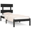 vidaXL Bed Frame without Mattress Black 100x200 cm Solid Wood
