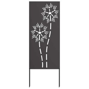 vidaXL Garden Privacy Screen Black 50 x 140 cm Cold-rolled steel