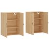 vidaXL Wall Mounted Cabinets 2 pcs Sonoma Oak Engineered Wood