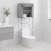 vidaXL 2-Tier Storage Rack over Toilet Grey 56x30x170 cm Iron