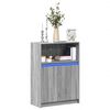 vidaXL Sideboard with LED Grey Sonoma 72x34x100 cm Engineered Wood