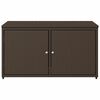 vidaXL Garden Storage Cabinet Brown 110x55x60.5 cm Poly Rattan