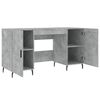 vidaXL Desk Concrete Grey 140x50x75 cm Engineered Wood