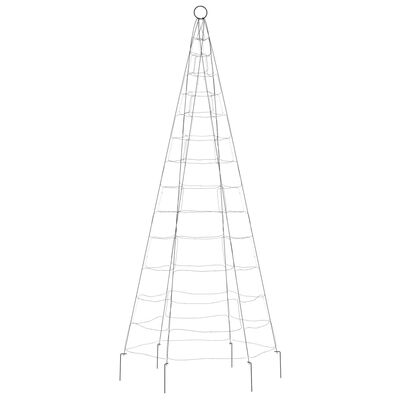 vidaXL Christmas Tree Light on Flagpole 200 LEDs Cold White 180 cm