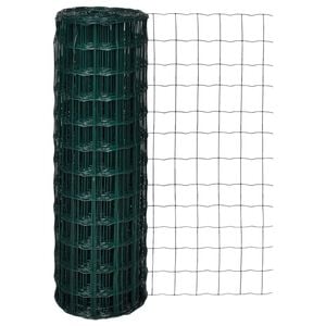 vidaXL Euro Fence Steel 10x1.2 m Green