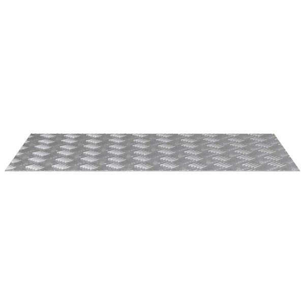 vidaXL Stair Tread Rectangular 2 pcs Silver 90 x 50 cm Aluminium
